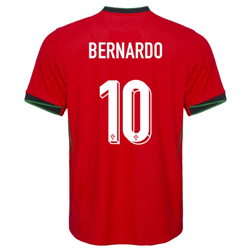 Niño Fútbol Camiseta Portugal Bernardo Silva #10 Rojo 1ª Equipación 24-26 Perú