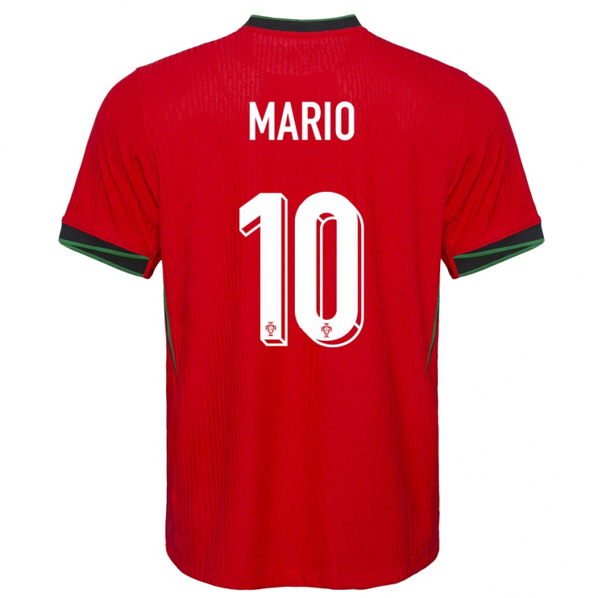 Niño Fútbol Camiseta Portugal Joao Mario #10 Rojo 1ª Equipación 24-26 Perú