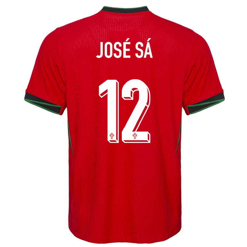 Niño Fútbol Camiseta Portugal Jose Sa #12 Rojo 1ª Equipación 24-26 Perú