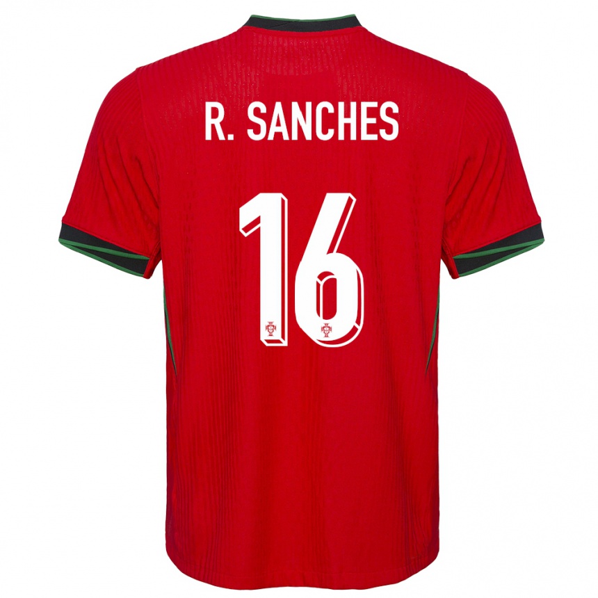 Niño Fútbol Camiseta Portugal Renato Sanches #16 Rojo 1ª Equipación 24-26 Perú