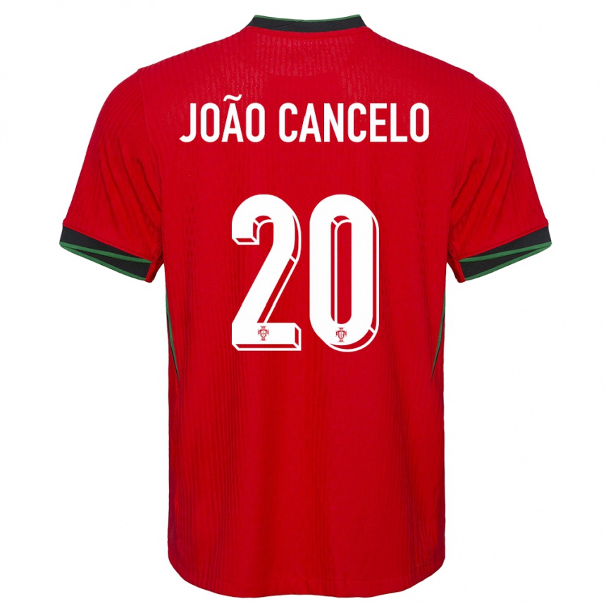 Niño Fútbol Camiseta Portugal Joao Cancelo #20 Rojo 1ª Equipación 24-26 Perú