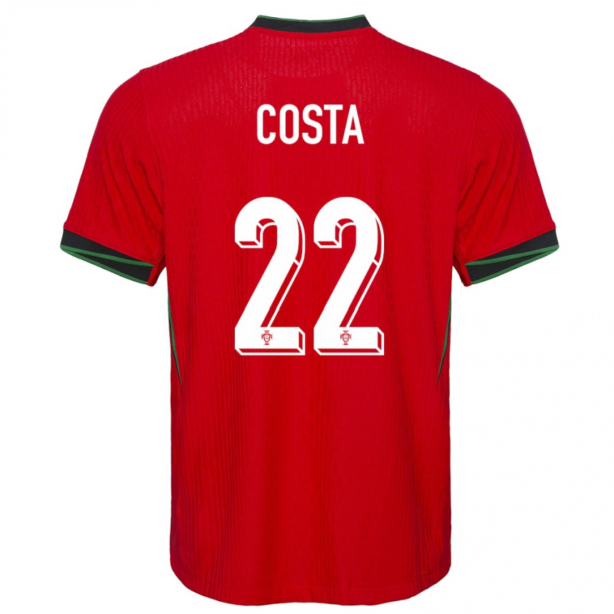 Niño Fútbol Camiseta Portugal Diogo Costa #22 Rojo 1ª Equipación 24-26 Perú