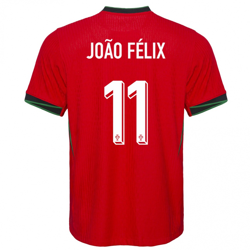 Niño Fútbol Camiseta Portugal Joao Felix #11 Rojo 1ª Equipación 24-26 Perú