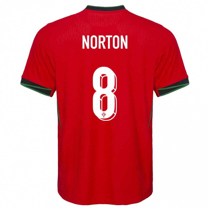 Niño Fútbol Camiseta Portugal Andreia Norton #8 Rojo 1ª Equipación 24-26 Perú