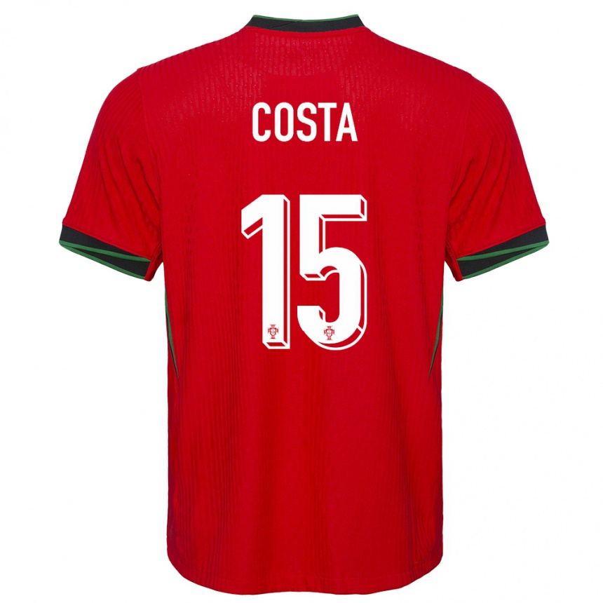 Niño Fútbol Camiseta Portugal Carole Costa #15 Rojo 1ª Equipación 24-26 Perú