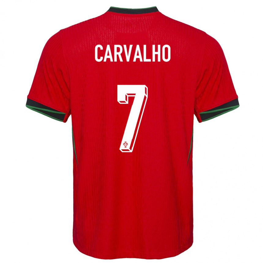 Niño Fútbol Camiseta Portugal Fabio Carvalho #7 Rojo 1ª Equipación 24-26 Perú