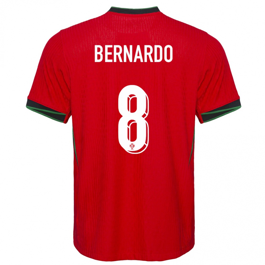 Niño Fútbol Camiseta Portugal Paulo Bernardo #8 Rojo 1ª Equipación 24-26 Perú