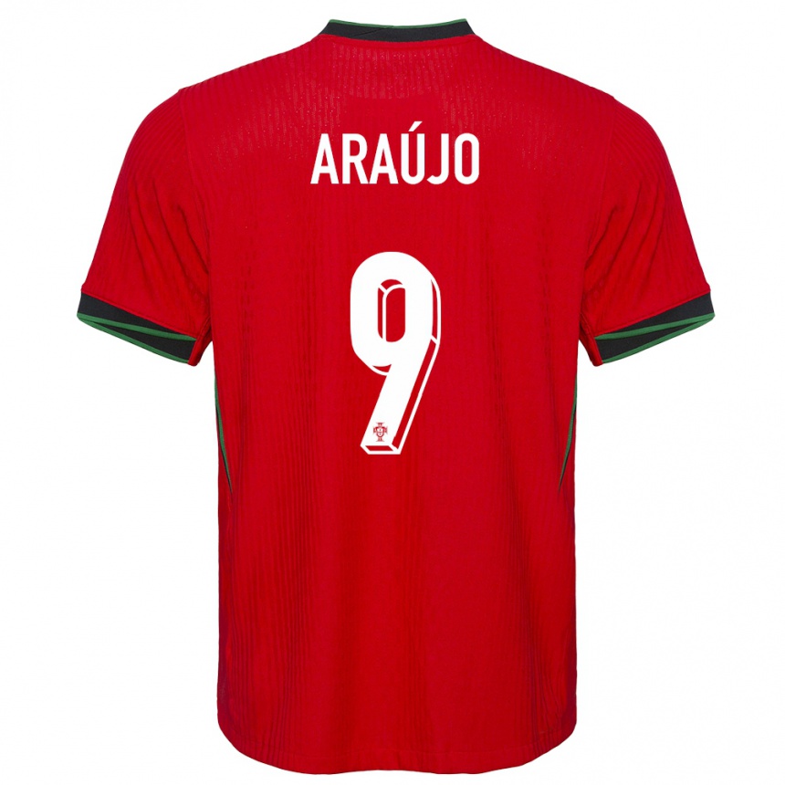 Niño Fútbol Camiseta Portugal Henrique Araujo #9 Rojo 1ª Equipación 24-26 Perú