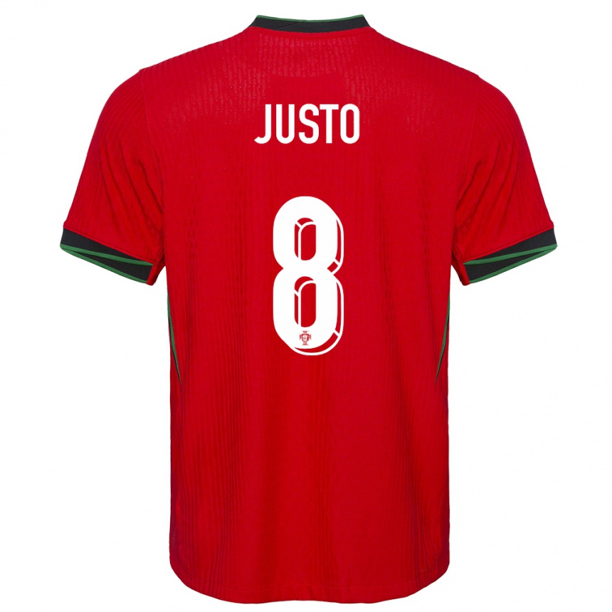 Niño Fútbol Camiseta Portugal Samuel Justo #8 Rojo 1ª Equipación 24-26 Perú