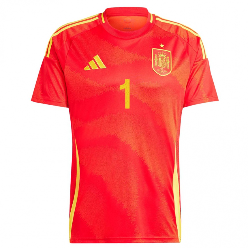 Niño Fútbol Camiseta España Ander Astralaga #1 Rojo 1ª Equipación 24-26 Perú