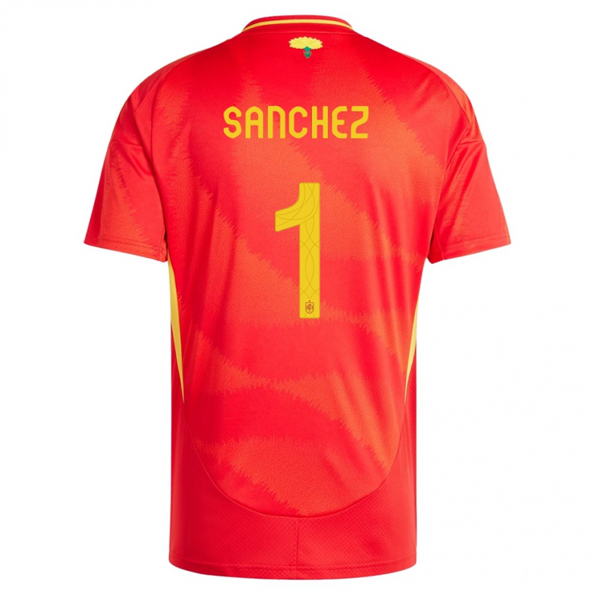 Niño Fútbol Camiseta España Robert Sanchez #1 Rojo 1ª Equipación 24-26 Perú