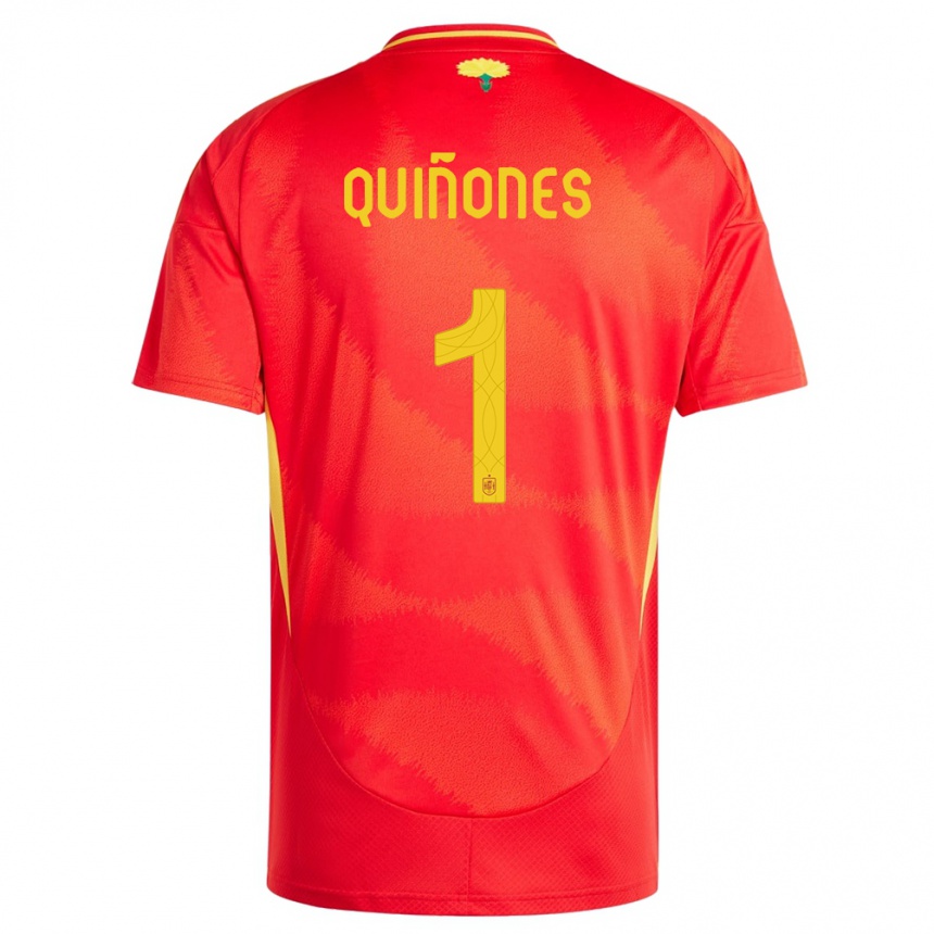 Niño Fútbol Camiseta España Mariasun Quinones #1 Rojo 1ª Equipación 24-26 Perú