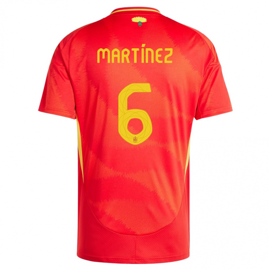 Niño Fútbol Camiseta España Roger Martinez #6 Rojo 1ª Equipación 24-26 Perú