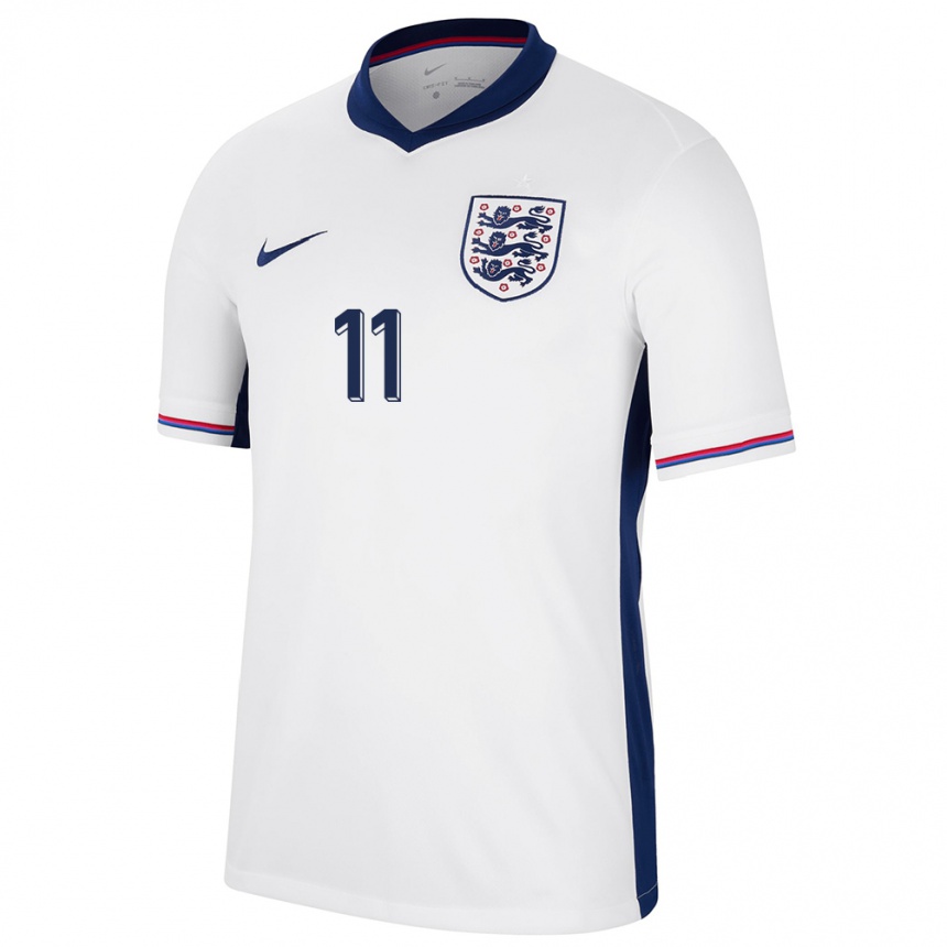 Niño Fútbol Camiseta Inglaterra Phil Foden #11 Blanco 1ª Equipación 24-26 Perú