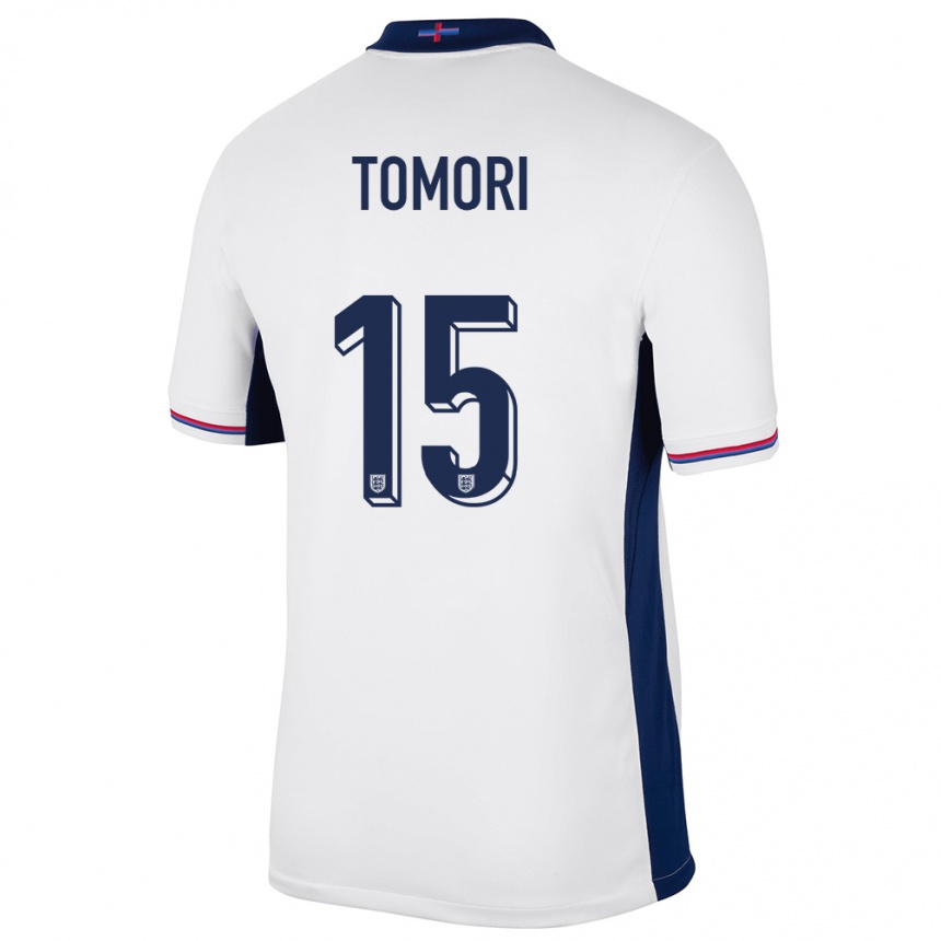 Niño Fútbol Camiseta Inglaterra Fikayo Tomori #15 Blanco 1ª Equipación 24-26 Perú