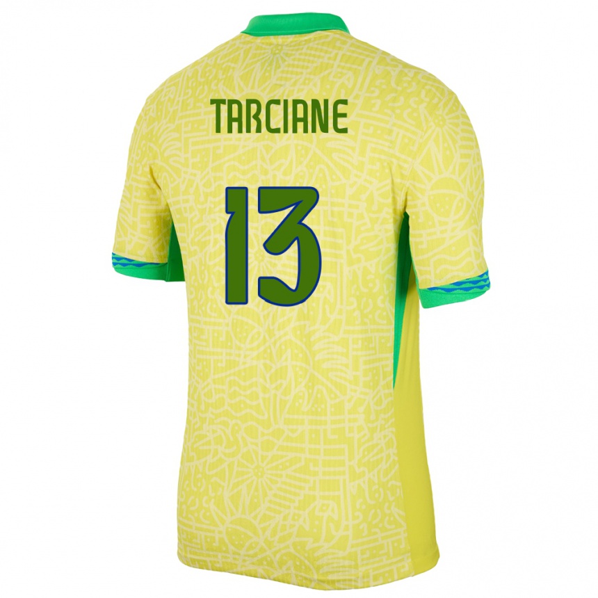 Niño Fútbol Camiseta Brasil Tarciane #13 Amarillo 1ª Equipación 24-26 Perú