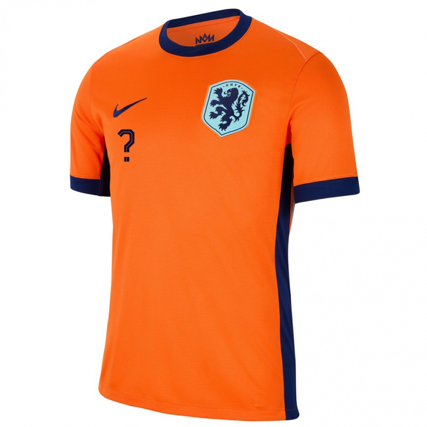 Niño Fútbol Camiseta Países Bajos Su Nombre #0 Naranja 1ª Equipación 24-26 Perú