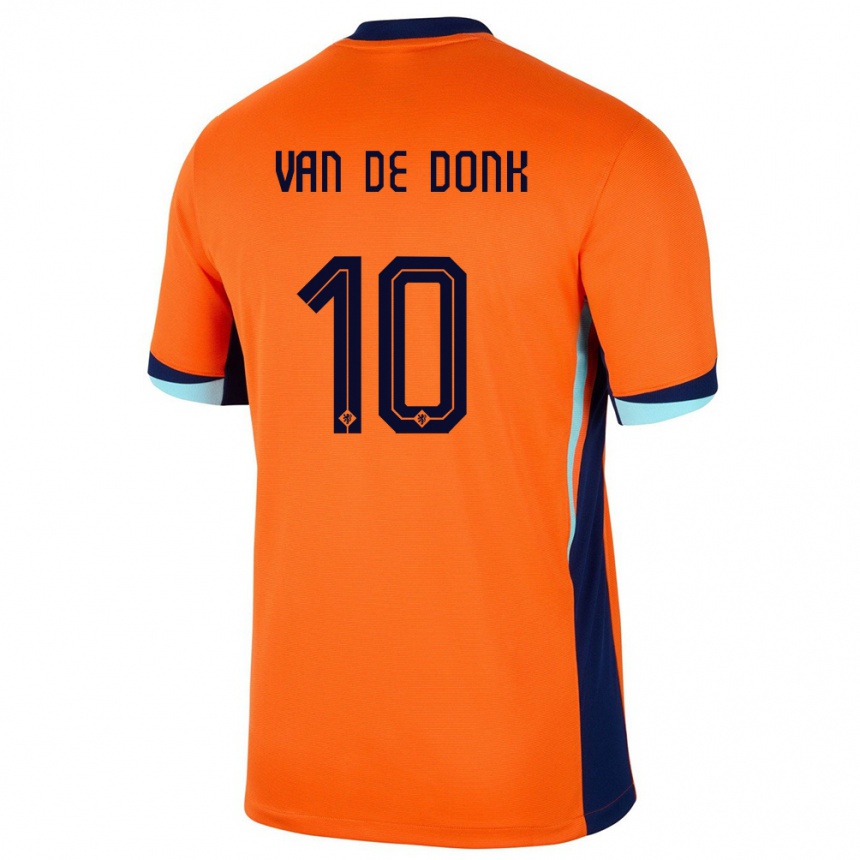 Niño Fútbol Camiseta Países Bajos Danielle Van De Donk #10 Naranja 1ª Equipación 24-26 Perú