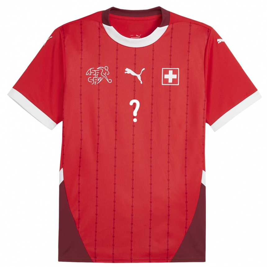 Niño Fútbol Camiseta Suiza Su Nombre #0 Rojo 1ª Equipación 24-26 Perú