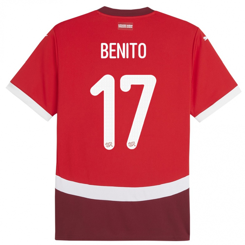 Niño Fútbol Camiseta Suiza Loris Benito #17 Rojo 1ª Equipación 24-26 Perú