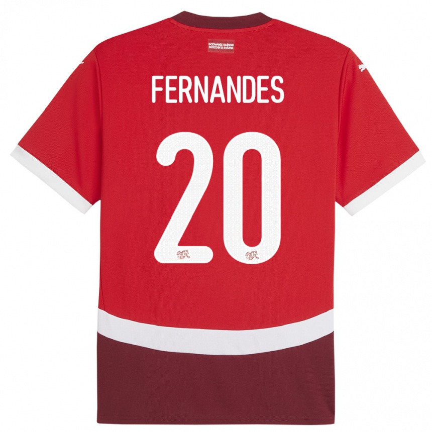 Niño Fútbol Camiseta Suiza Edimilson Fernandes #20 Rojo 1ª Equipación 24-26 Perú