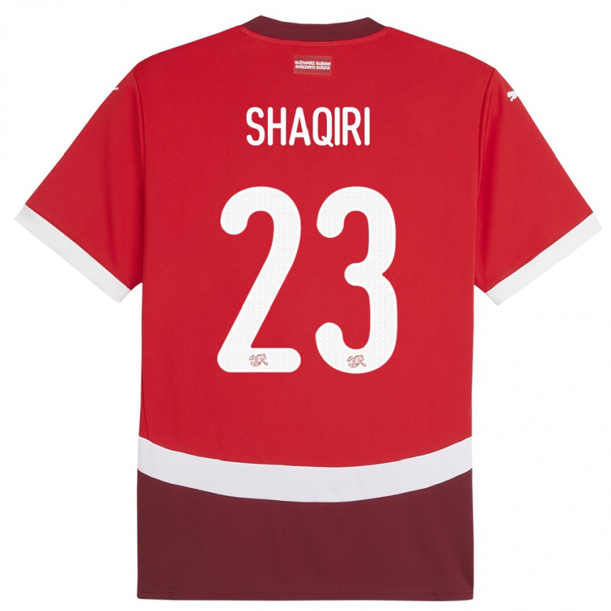 Niño Fútbol Camiseta Suiza Xherdan Shaqiri #23 Rojo 1ª Equipación 24-26 Perú