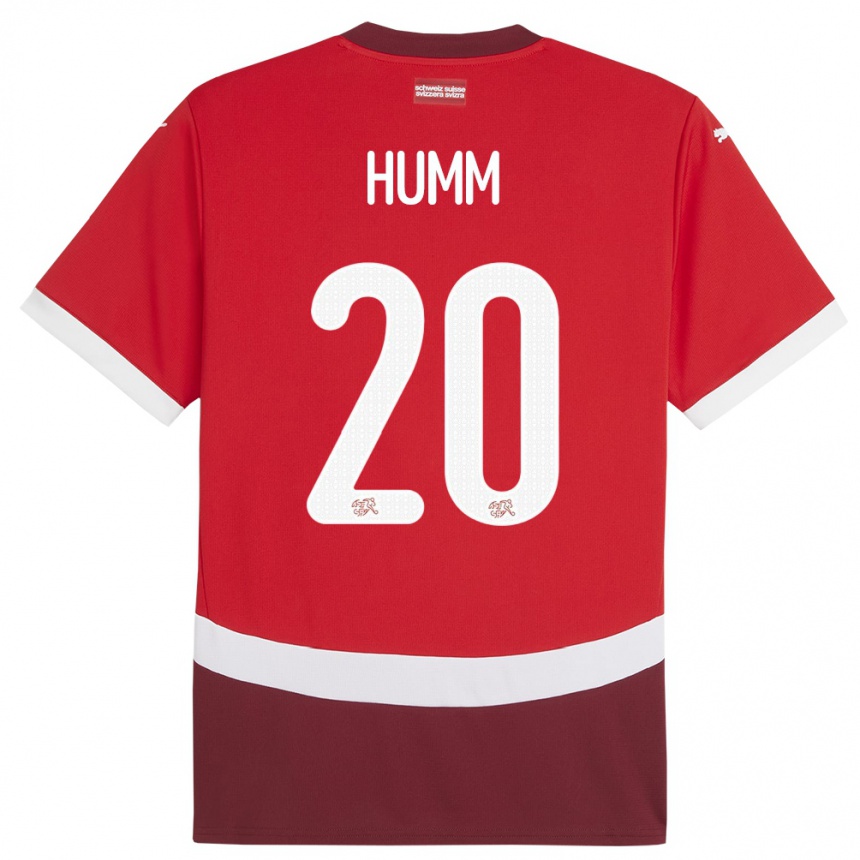 Niño Fútbol Camiseta Suiza Fabienne Humm #20 Rojo 1ª Equipación 24-26 Perú