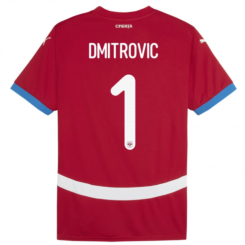 Niño Fútbol Camiseta Serbia Marko Dmitrovic #1 Rojo 1ª Equipación 24-26 Perú