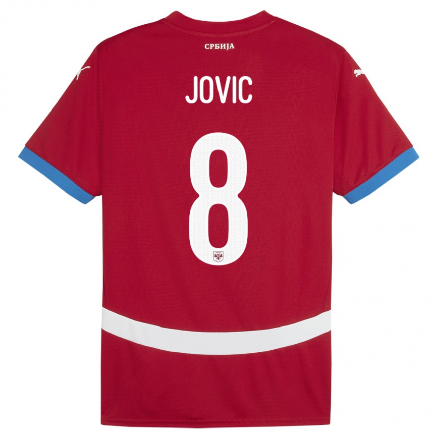 Niño Fútbol Camiseta Serbia Luka Jovic #8 Rojo 1ª Equipación 24-26 Perú