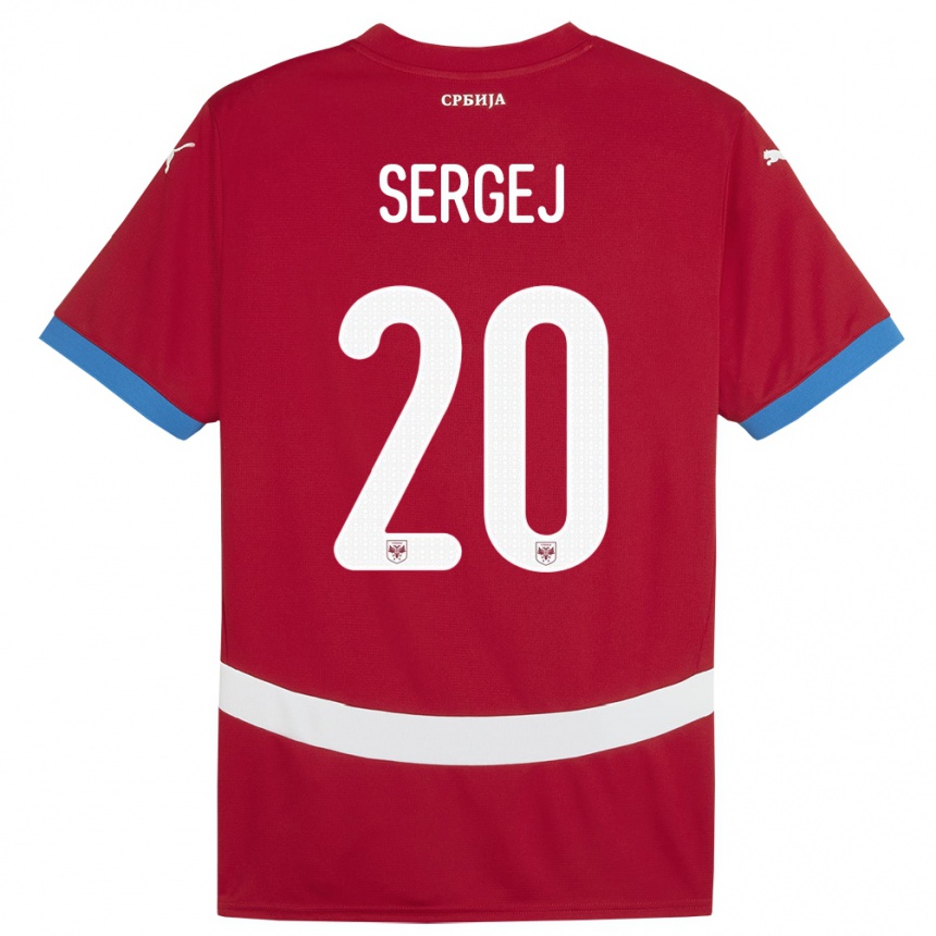 Niño Fútbol Camiseta Serbia Sergej Milinkovic-Savic #20 Rojo 1ª Equipación 24-26 Perú