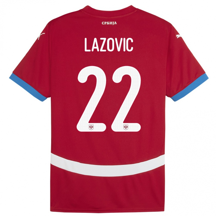 Niño Fútbol Camiseta Serbia Darko Lazovic #22 Rojo 1ª Equipación 24-26 Perú