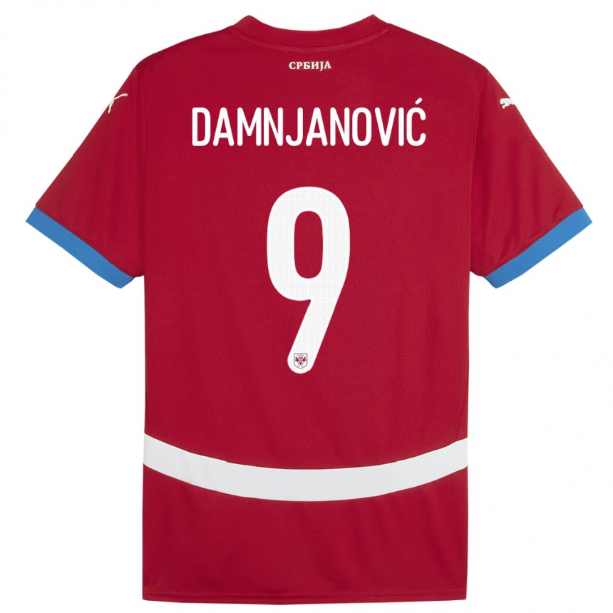 Niño Fútbol Camiseta Serbia Jovana Damnjanovic #9 Rojo 1ª Equipación 24-26 Perú