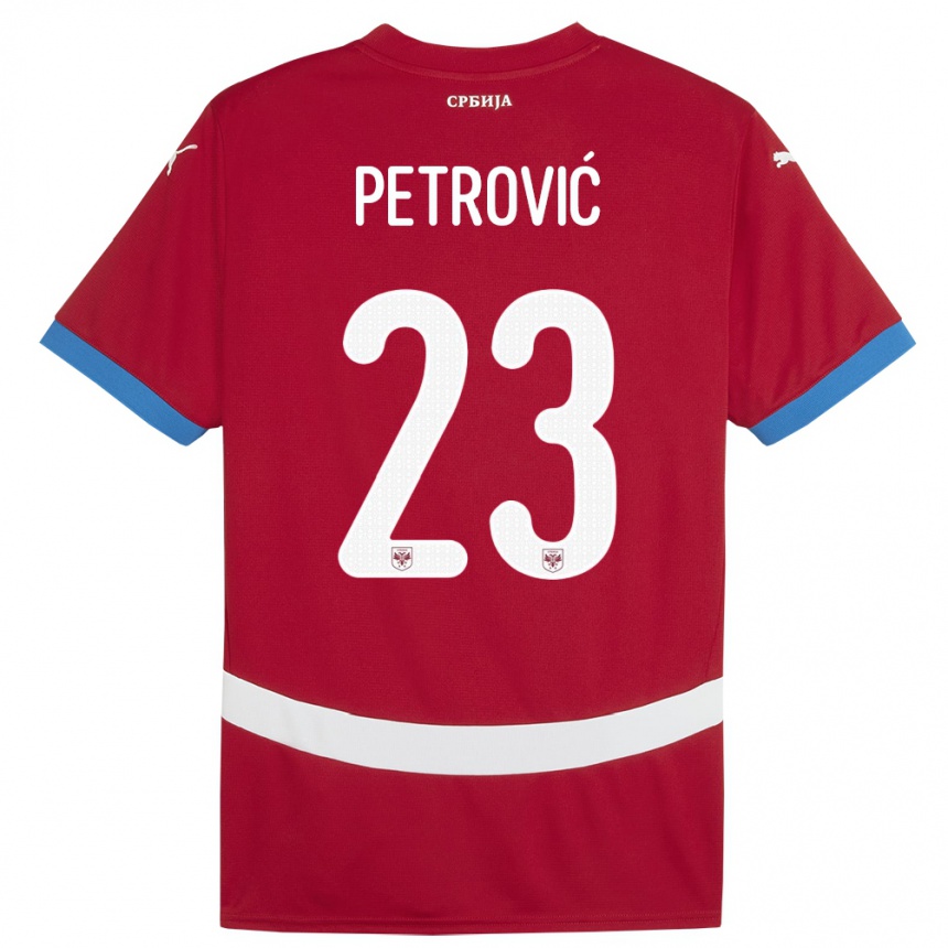 Niño Fútbol Camiseta Serbia Jovana Petrovic #23 Rojo 1ª Equipación 24-26 Perú