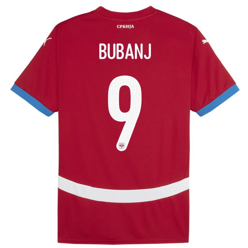 Niño Fútbol Camiseta Serbia Mateja Bubanj #9 Rojo 1ª Equipación 24-26 Perú