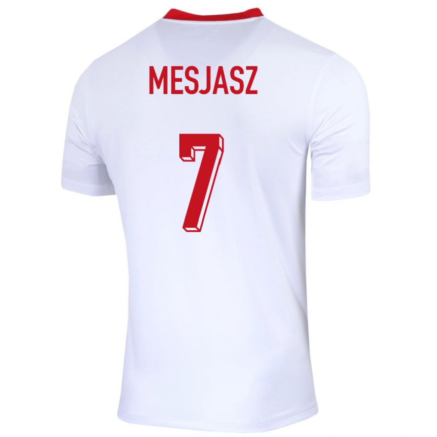 Niño Fútbol Camiseta Polonia Malgorzata Mesjasz #7 Blanco 1ª Equipación 24-26 Perú