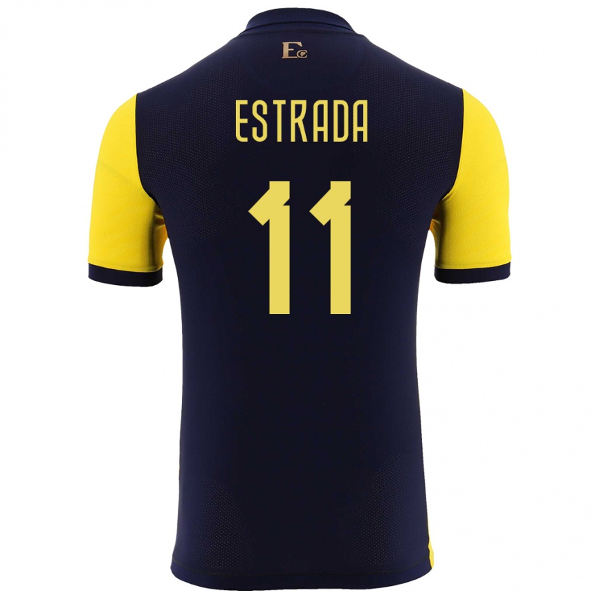 Niño Fútbol Camiseta Ecuador Michael Estrada #11 Amarillo 1ª Equipación 24-26 Perú