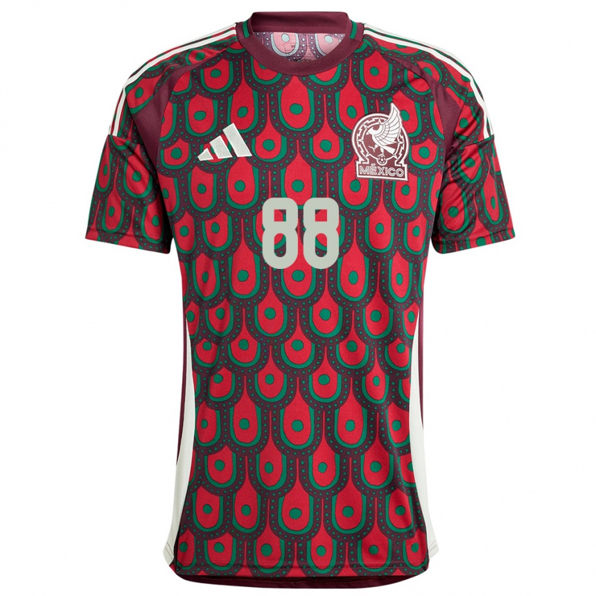 Niño Fútbol Camiseta México Maricarmen Reyes #88 Granate 1ª Equipación 24-26 Perú