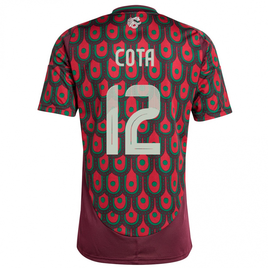 Niño Fútbol Camiseta México Rodolfo Cota #12 Granate 1ª Equipación 24-26 Perú