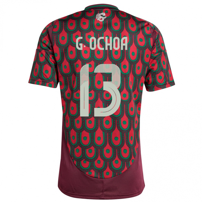 Niño Fútbol Camiseta México Guillermo Ochoa #13 Granate 1ª Equipación 24-26 Perú