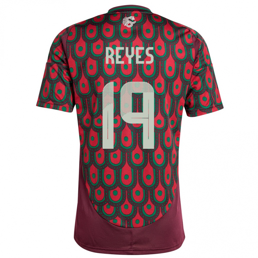 Niño Fútbol Camiseta México Israel Reyes #19 Granate 1ª Equipación 24-26 Perú