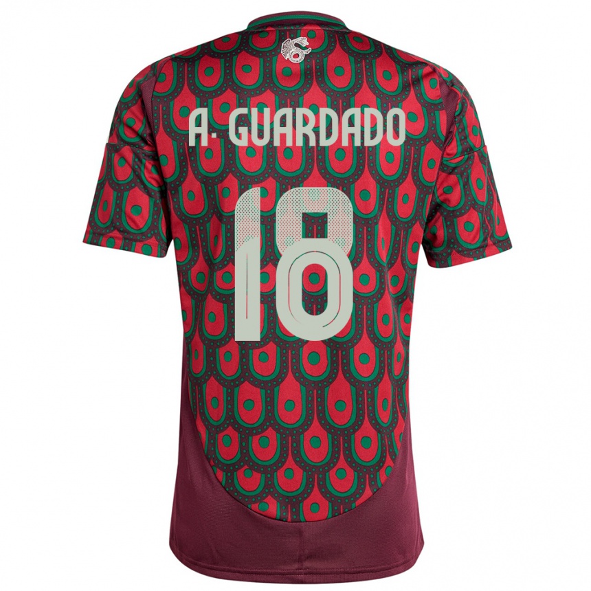 Niño Fútbol Camiseta México Andres Guardado #18 Granate 1ª Equipación 24-26 Perú