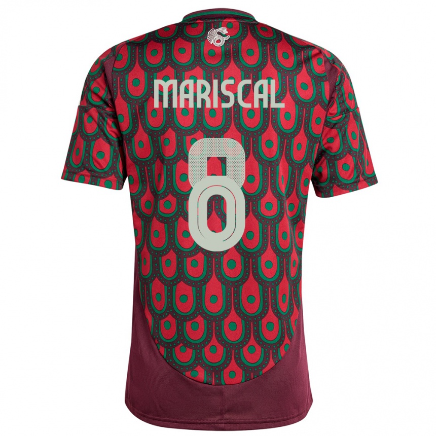 Niño Fútbol Camiseta México Salvador Mariscal #8 Granate 1ª Equipación 24-26 Perú