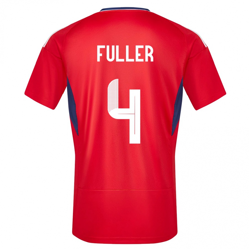 Niño Fútbol Camiseta Costa Rica Keysher Fuller #4 Rojo 1ª Equipación 24-26 Perú