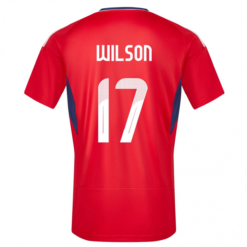 Niño Fútbol Camiseta Costa Rica Roan Wilson #17 Rojo 1ª Equipación 24-26 Perú