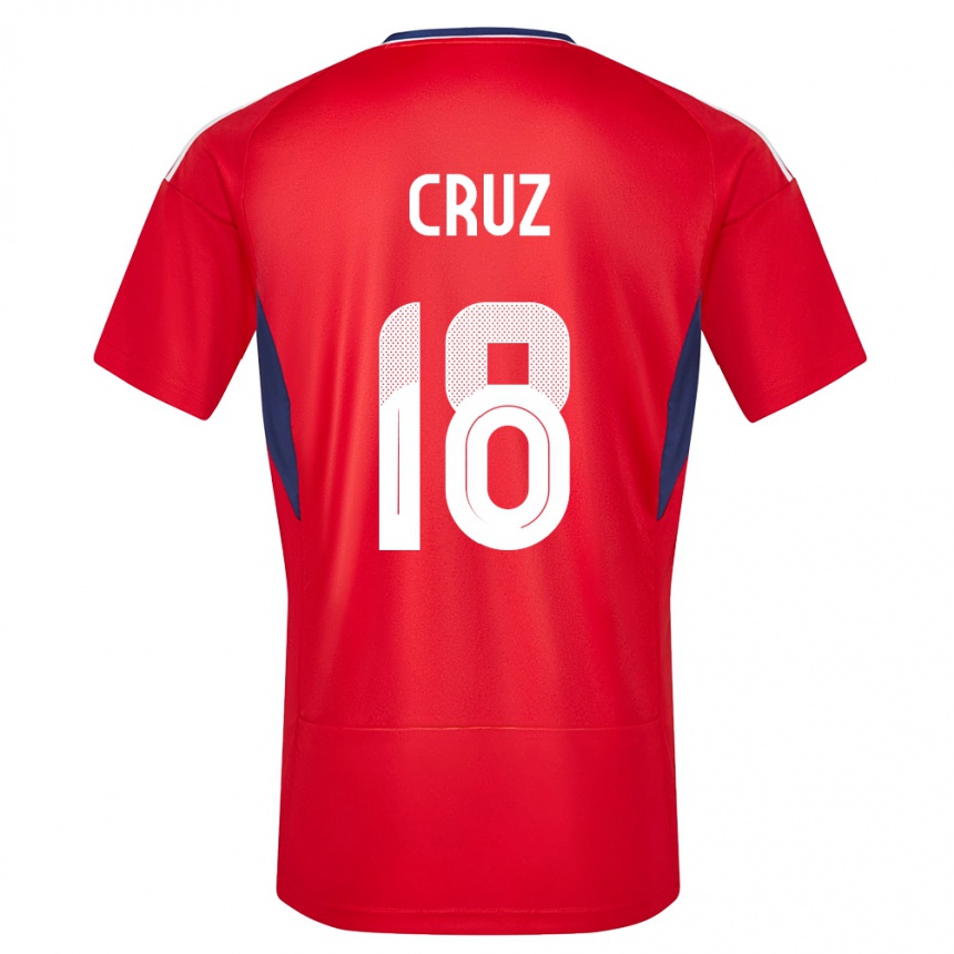 Niño Fútbol Camiseta Costa Rica Aaron Cruz #18 Rojo 1ª Equipación 24-26 Perú