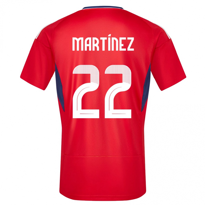 Niño Fútbol Camiseta Costa Rica Carlos Martinez #22 Rojo 1ª Equipación 24-26 Perú