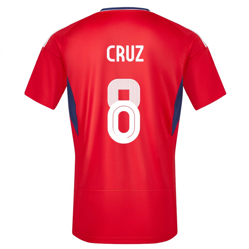 Niño Fútbol Camiseta Costa Rica Daniela Cruz #8 Rojo 1ª Equipación 24-26 Perú