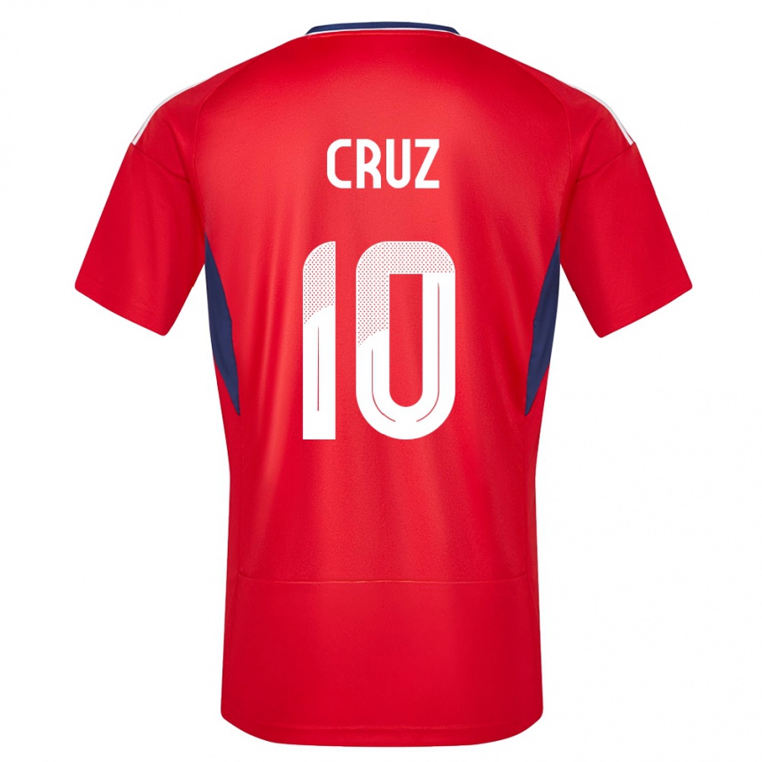 Niño Fútbol Camiseta Costa Rica Shirley Cruz #10 Rojo 1ª Equipación 24-26 Perú