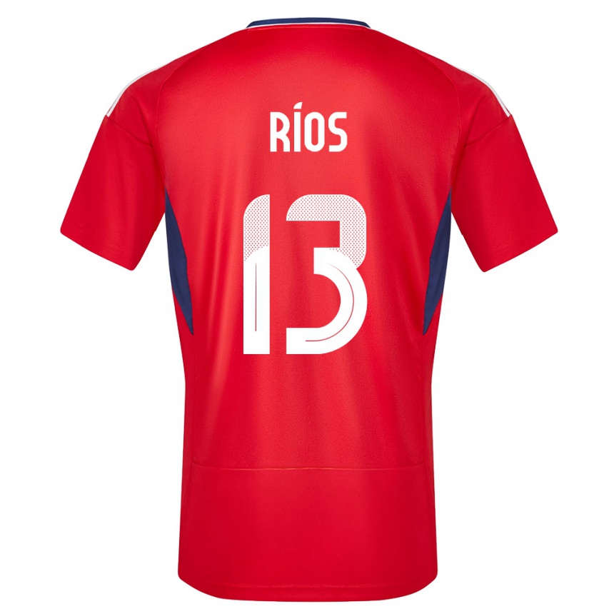 Niño Fútbol Camiseta Costa Rica Keral Rios #13 Rojo 1ª Equipación 24-26 Perú