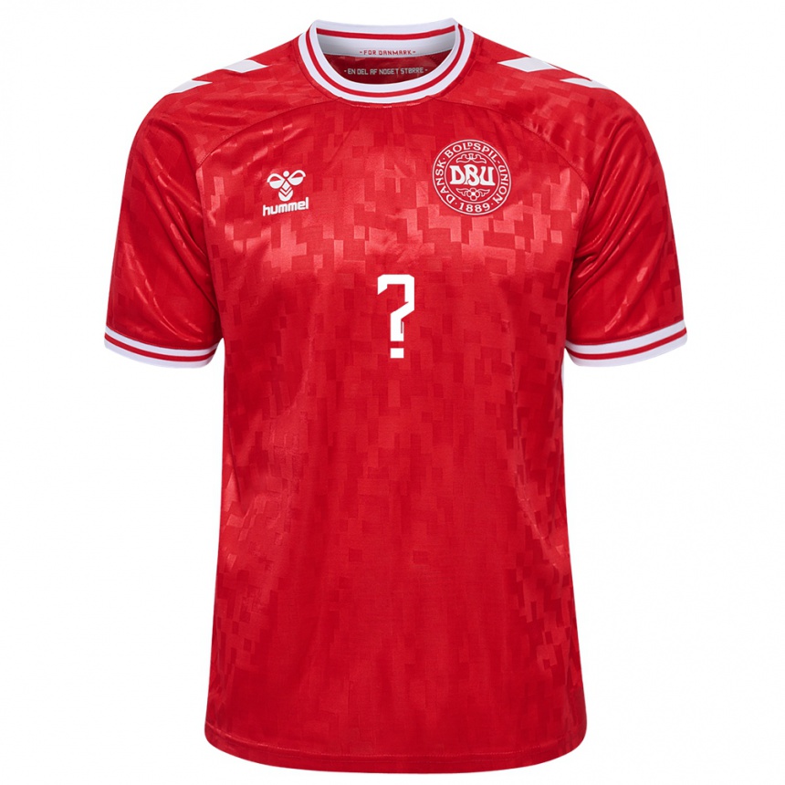 Niño Fútbol Camiseta Dinamarca Su Nombre #0 Rojo 1ª Equipación 24-26 Perú